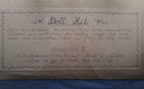 Bartholomina porcelain doll assembled, Doll 9