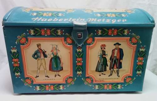 Beautiful chest shaped biscuit tin