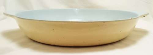 Lovely large enameled cast iron skillet