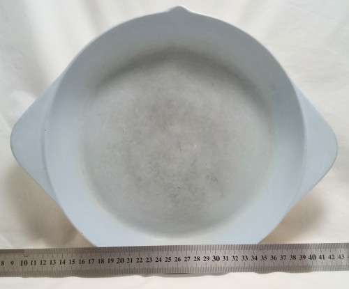 Lovely large enameled cast iron skillet