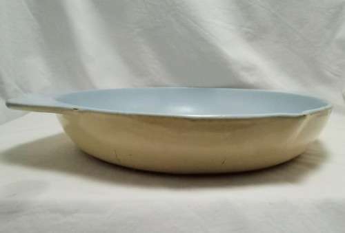 Lovely large enameled cast iron skillet