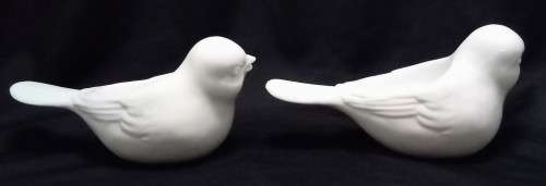 Very cute pair of snow white birdie candle holders