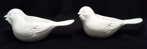 Very cute pair of snow white birdie candle holders