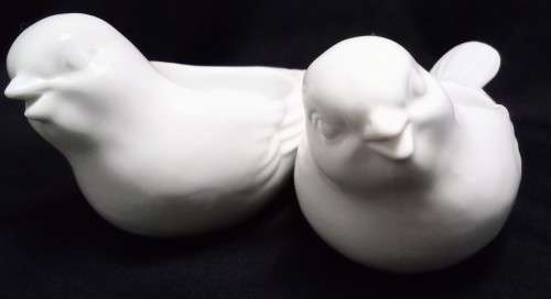 Very cute pair of snow white birdie candle holders