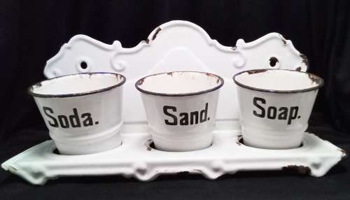 Very old enamel Laundry set