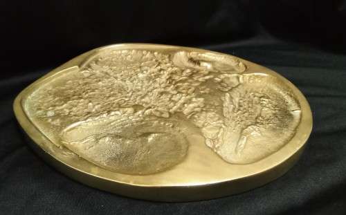 Brass Rhino spoor from the registered collection of the B.W. Genis animal foot prints 1980