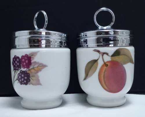Two Vintage Royal Worcester egg coddlers