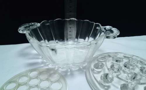 Wow! Exquisite little 2 piece flower frog in excellent condition!