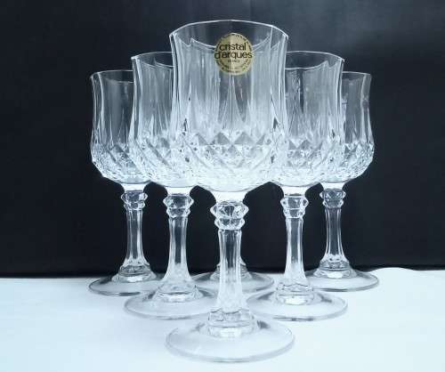 Stunning Vintage Crystal d'arques Sherry glasses in original box
