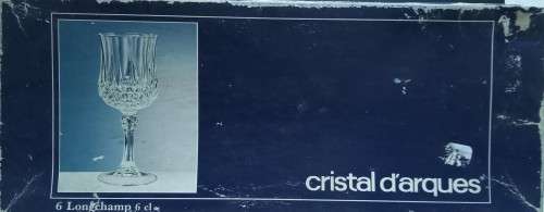 Stunning Vintage Crystal d'arques Sherry glasses in original box