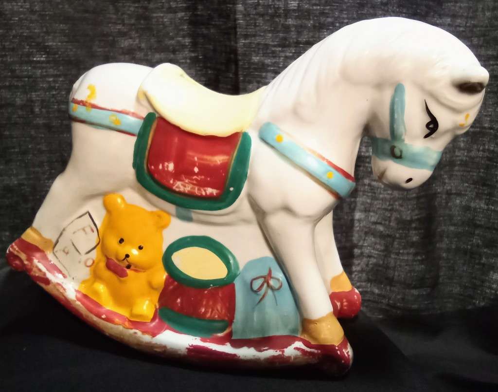 Vintage porcelain horse money box
