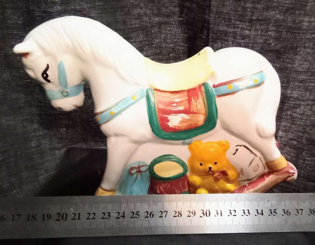 Vintage porcelain horse money box