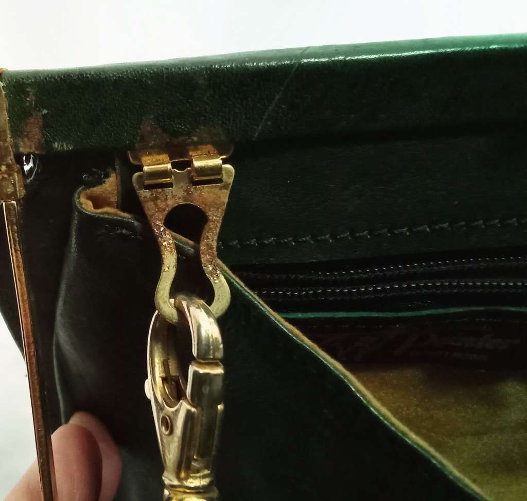 Exceptionally beautiful green vintage Pointer handbag