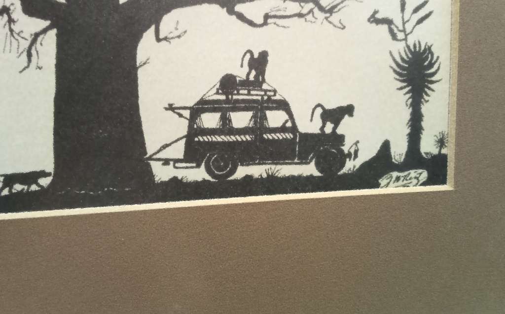 Silhouette Art - Three vintage prints (?) - Africana scenes