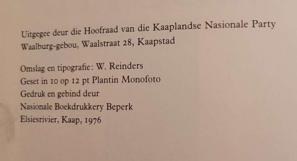 PW. BOTHA 40 JAAR -  JAN J. VAN ROOYEN