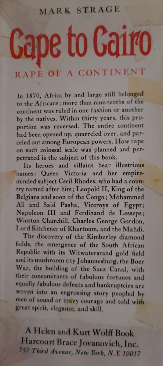 Cape to Cairo Rape of a Continent - Mark Strage 1973