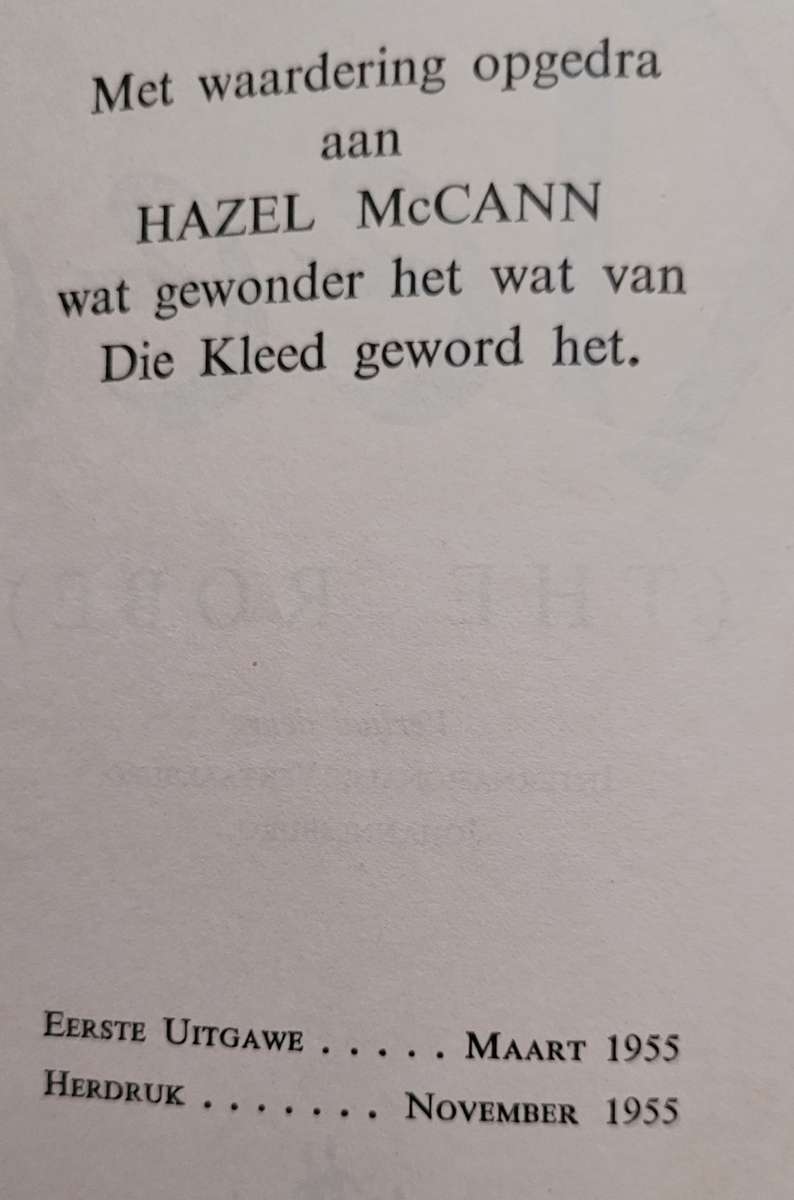 Die Kleed - Lloyd C. Douglas 1955