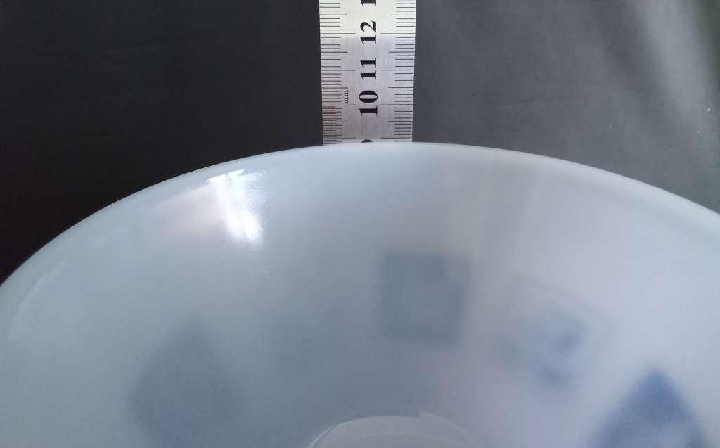 Small blue milk glass bowl