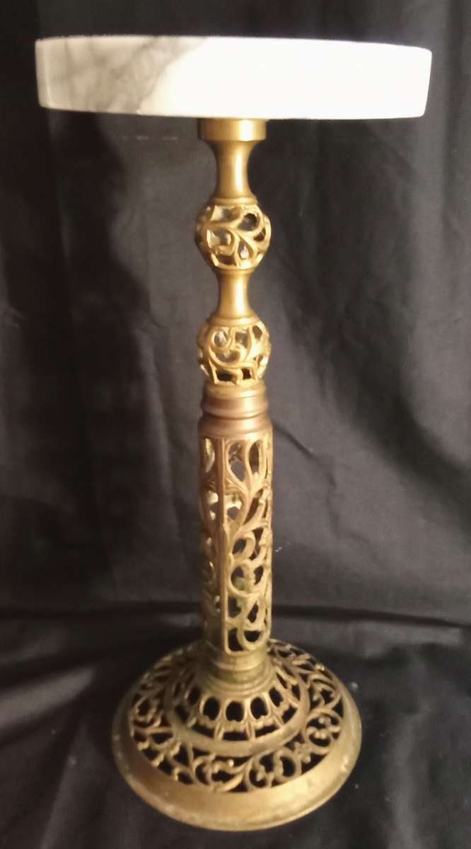 VINTAGE BRASS & MARBLE ashtray