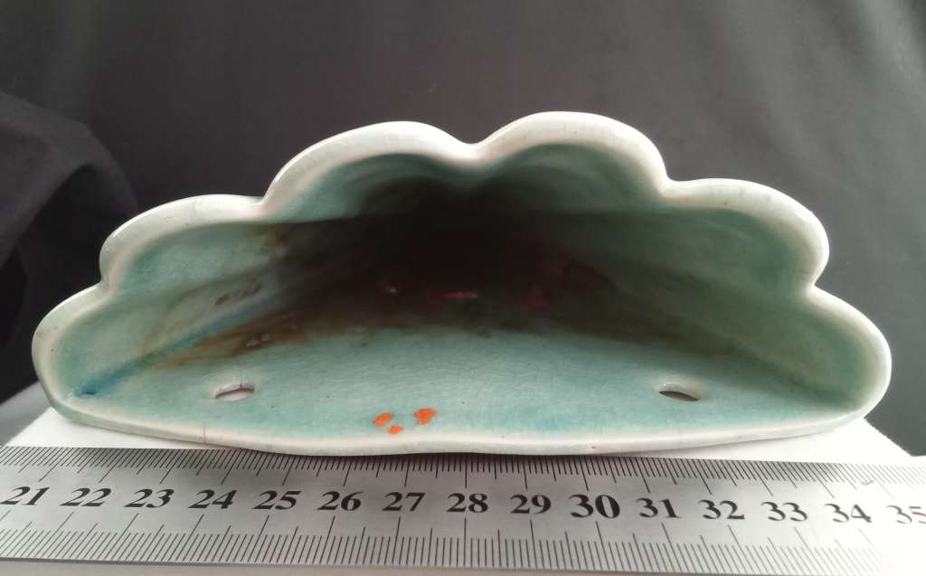 Exquisite vintage turquoise Drostdy wall vase