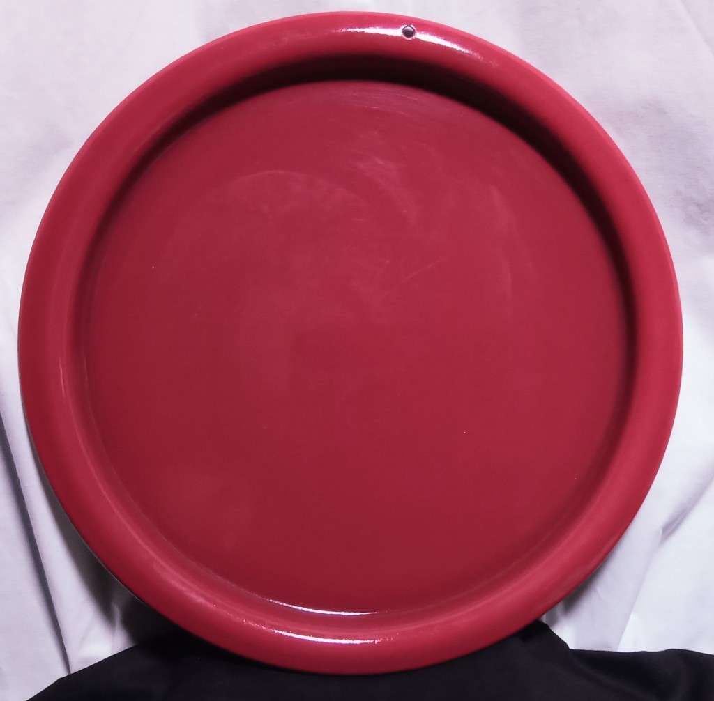 Lovely solid red Vintage enamel tray