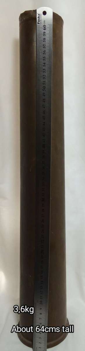 Solid brass Vintage artillery shell 76/62 nr.2