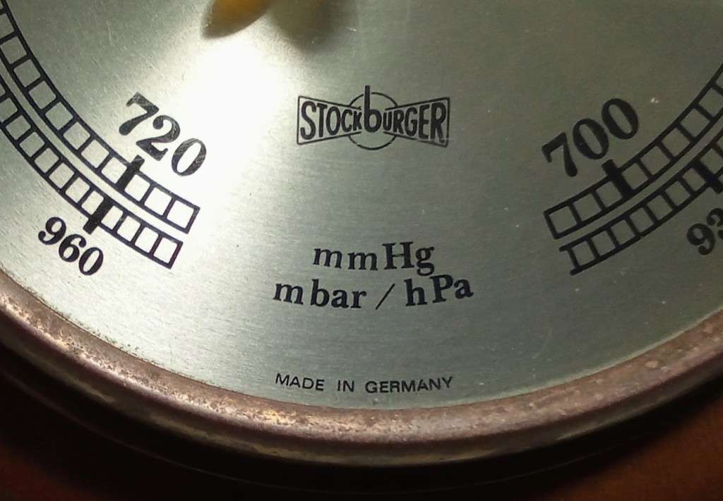 Vintage Stockburger Germany Weather Barometer Unique Brass Ship Wheel Design