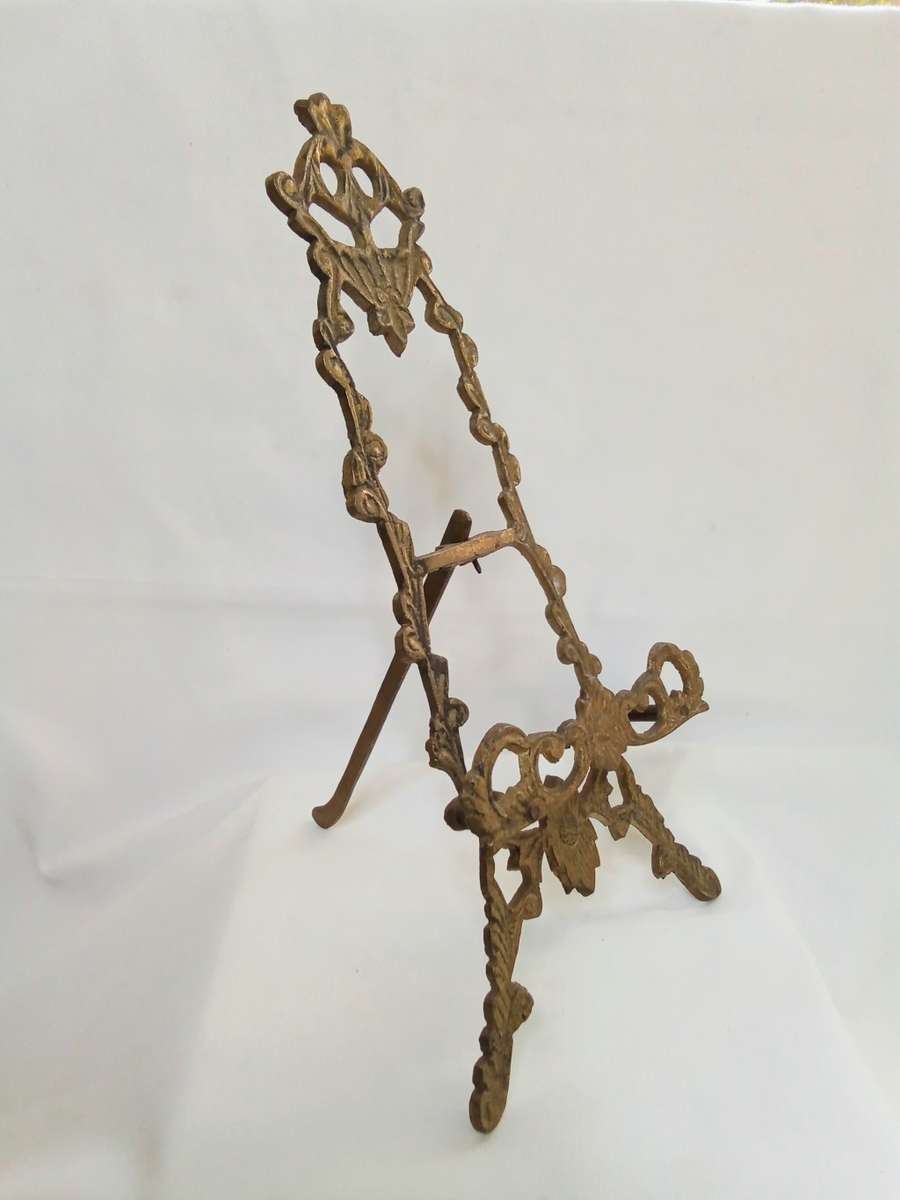 Vintage brass mini easel