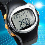 Heart Rate Calorie Monitor Sport Watch Pulse Counter: SILVER TRIM BLACK STRAP*********FREE XMAS GIFT