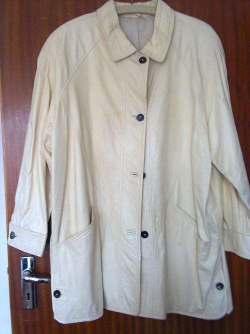 LOVELY LADIES CREAM LEATHER JACKET - MADE IN GERMANY