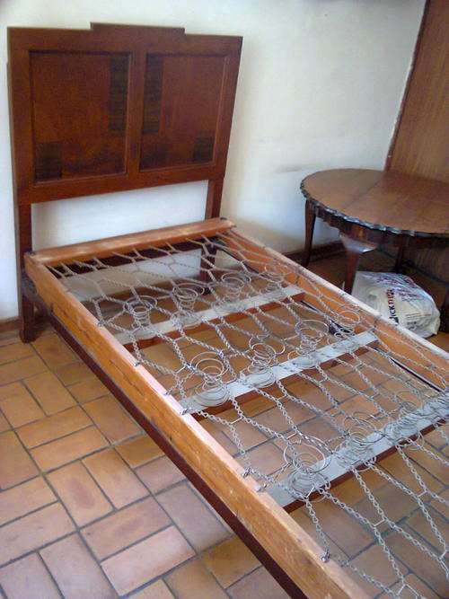 VINTAGE SOLID WOOD BED NO.1 see also matching dresser and wardrobe
