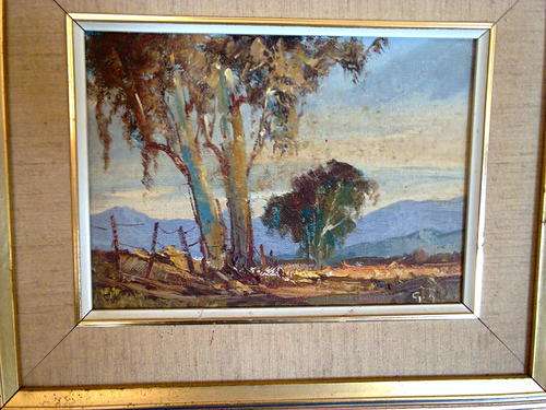 SMALL LANDSCAPE WITH GUM TREES by GERRIT ROON