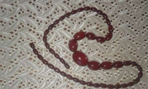 ANTIQUE AMBER BEAD NECKLACE - GENUINE NATURAL BALTIC AMBER