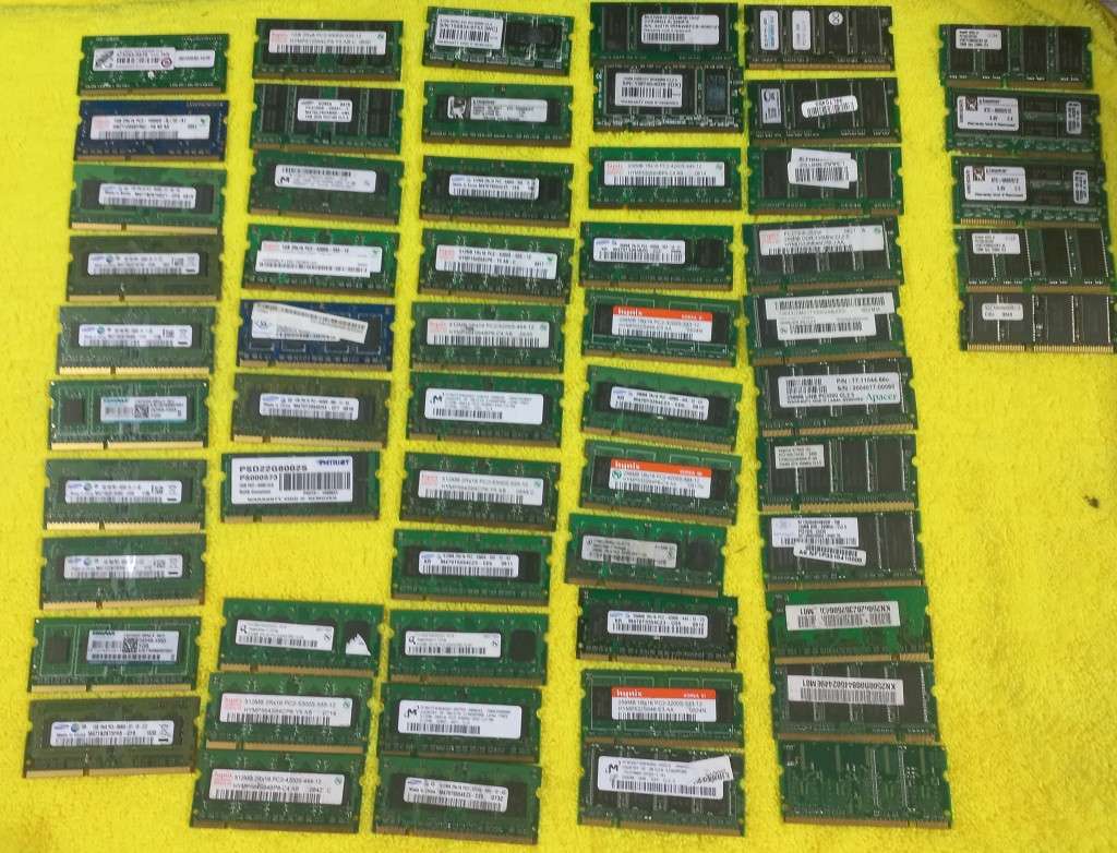 Joblot, PC Rams desktop and notebook, network cards for notebooks and other