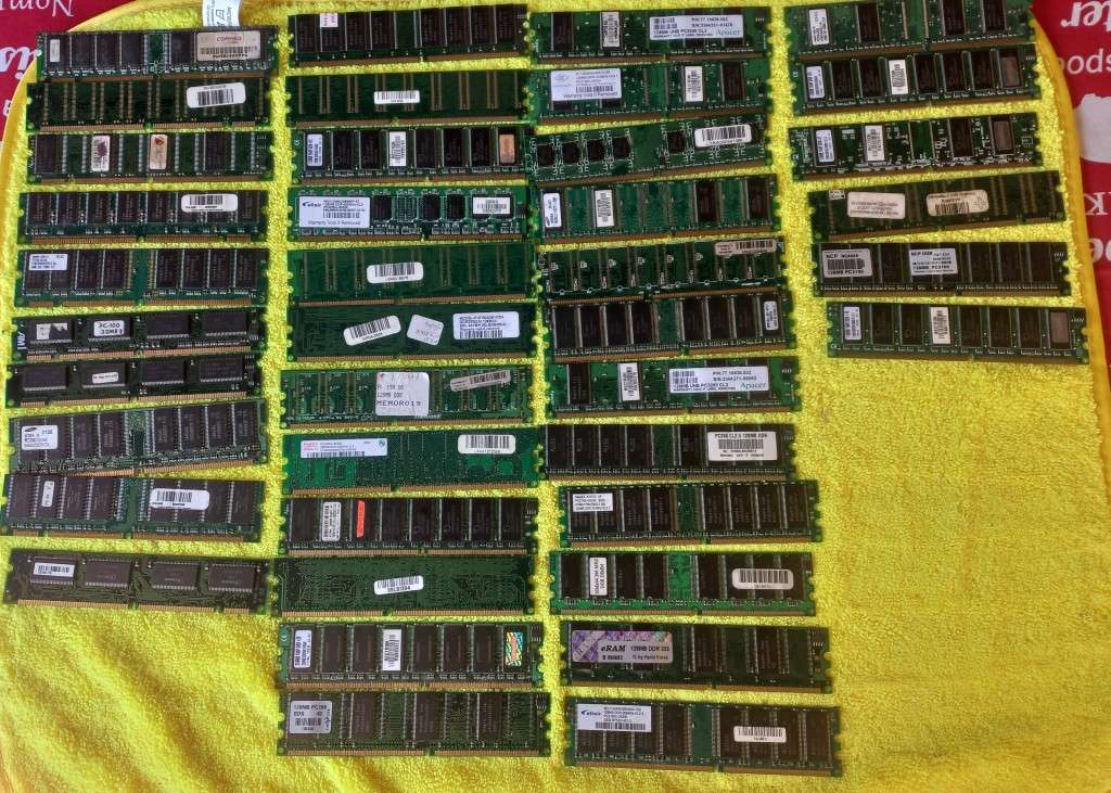 Joblot, PC Rams desktop and notebook, network cards for notebooks and other