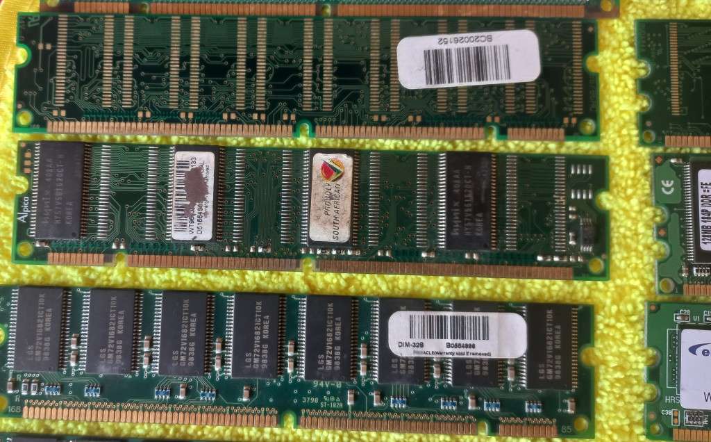 Joblot, PC Rams desktop and notebook, network cards for notebooks and other