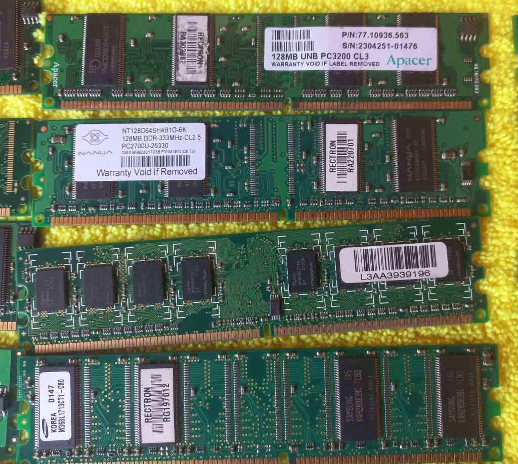 Joblot, PC Rams desktop and notebook, network cards for notebooks and other