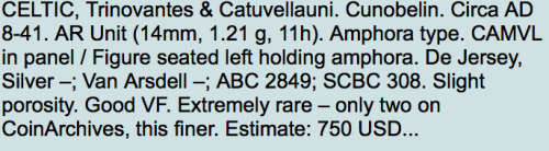 *** 8-41 AD. CELTIC, Trinovantes & Catuvellauni (VALUE: R8000-11000) ***