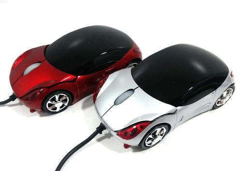 Internet Optical USB Car Mouse ( Sliver/ Red)