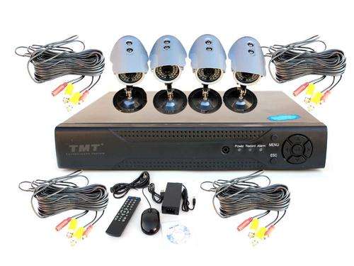4 Camera Security Recording System With Intenet and 3G Phone Viewing