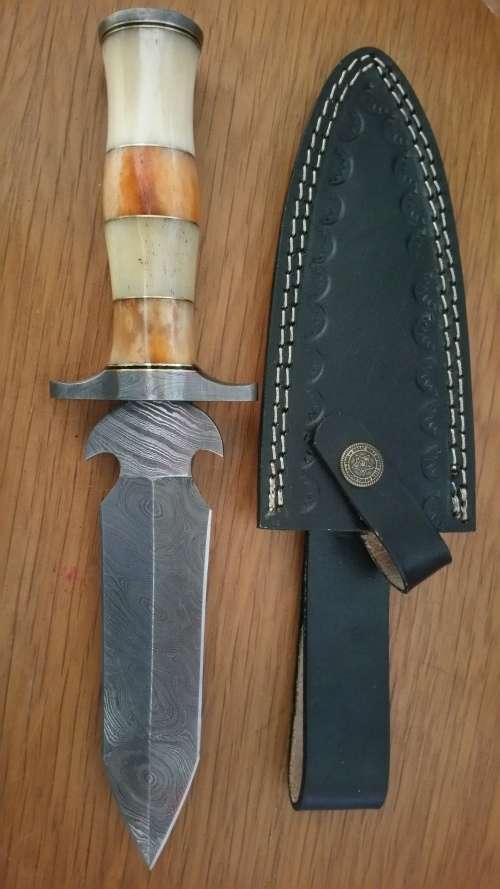 Damascus Dagger Skinner Knife Custom Handmade