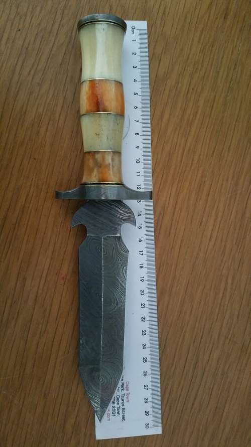 Damascus Dagger Skinner Knife Custom Handmade