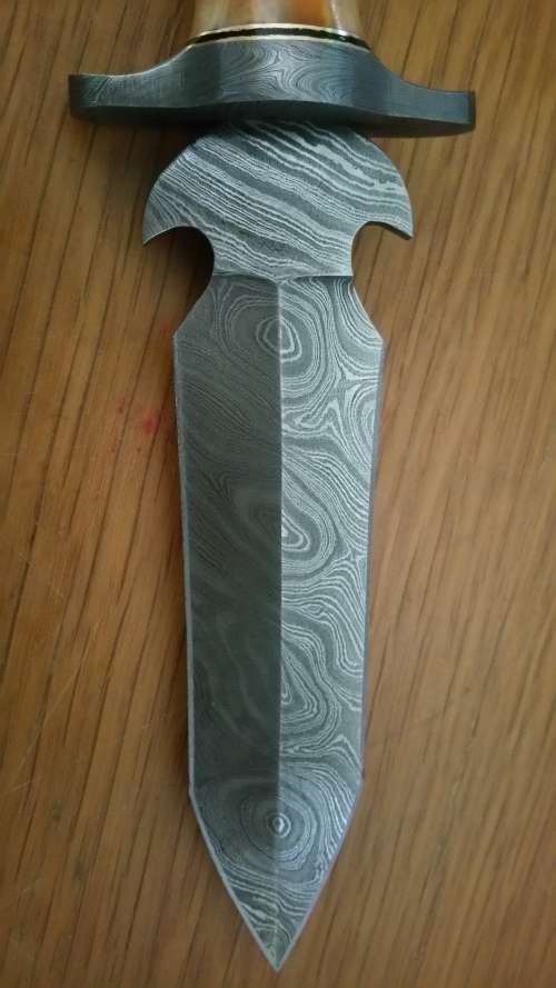Damascus Dagger Skinner Knife Custom Handmade