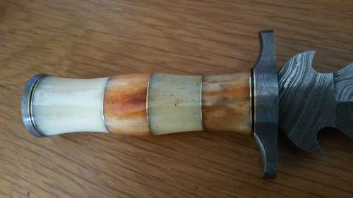 Damascus Dagger Skinner Knife Custom Handmade