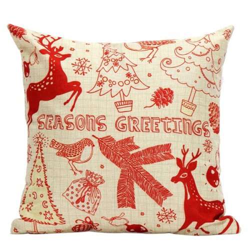 Seasons Greetings Cushion Cover - Excluding Cushion Inner