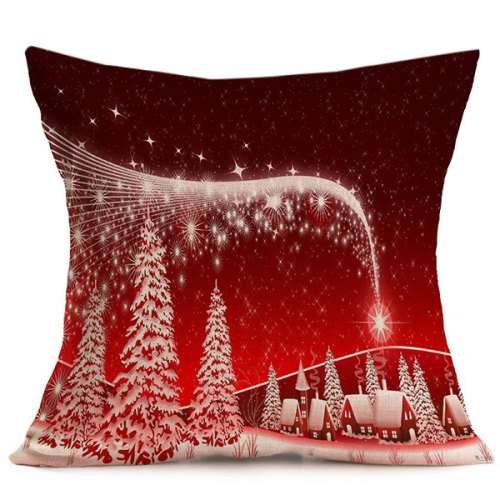 Christmas Scenery Cushion Cover - Excluding Cushion Inner