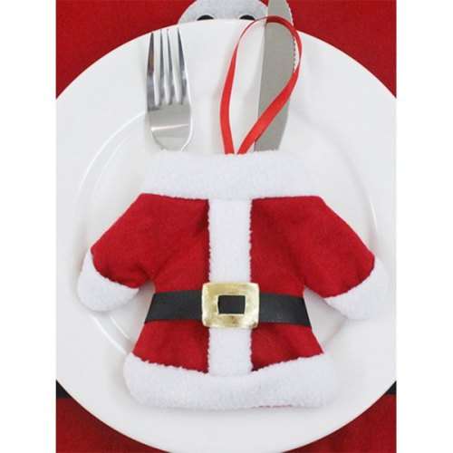 Santa suit cutlery holders / tree decorations
