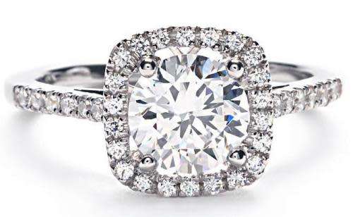 Beautiful 1.00ct Cr.Diamond and Accents Halo Engagement Ring - Size 7 / N+ / 17.3mm