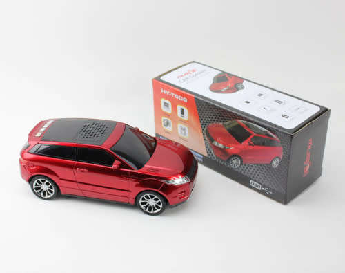 Music Car Speaker With TF/USB/FM Radio Red Front Lights