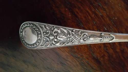 Antique Silverplated Large Berry Spoons , Allen and Darwin , English LS